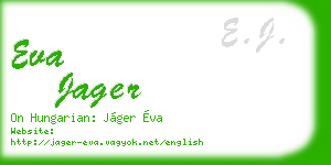 eva jager business card