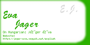 eva jager business card